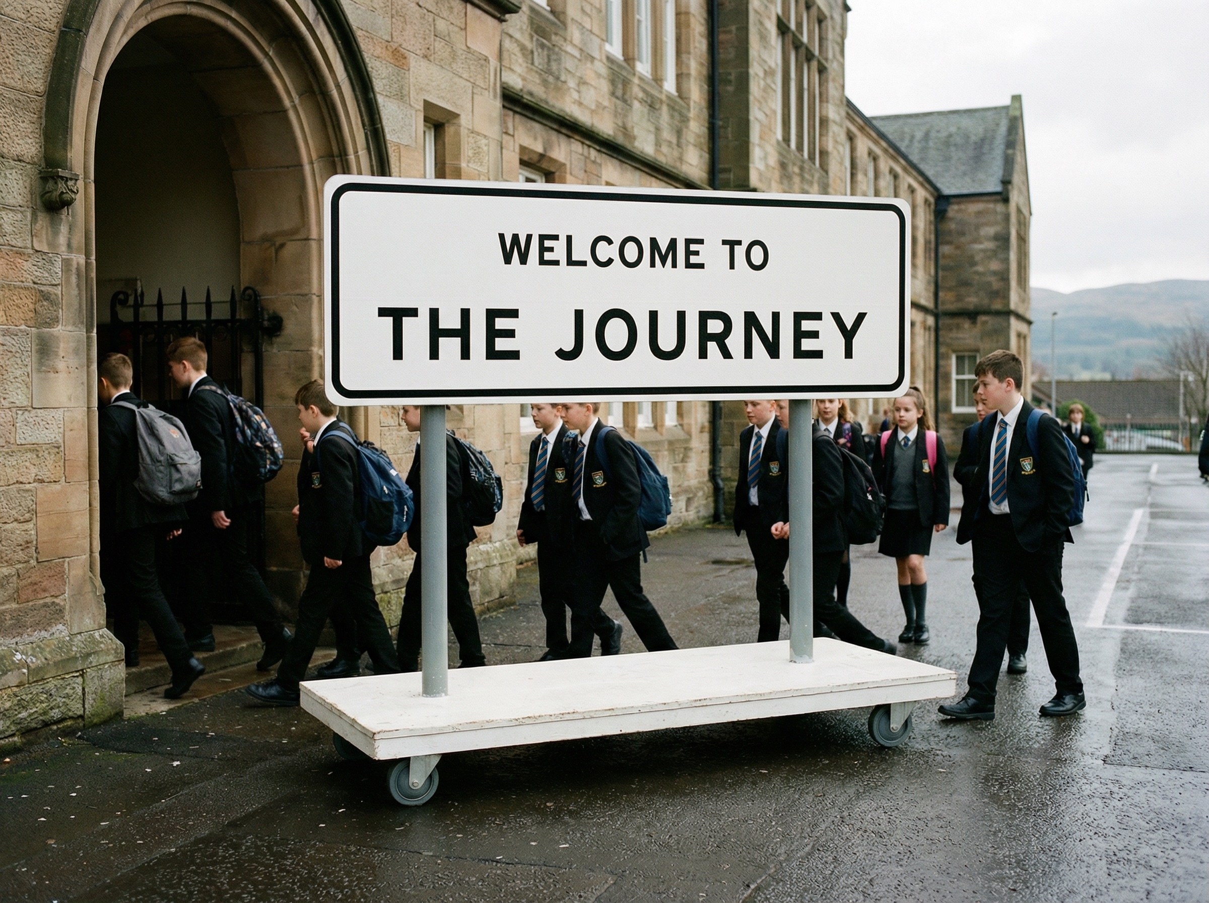 artwork called the journey, a sculpture and series of photographs by artist luke winter