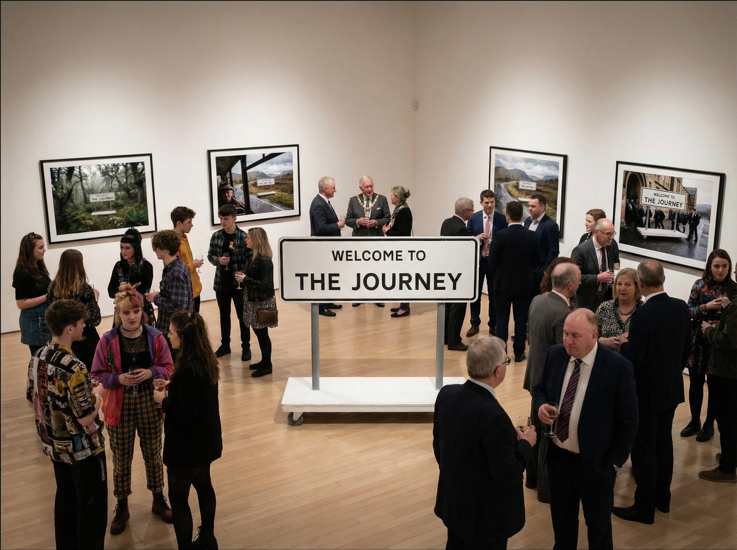 artwork called the journey, a sculpture and series of photographs by artist luke winter