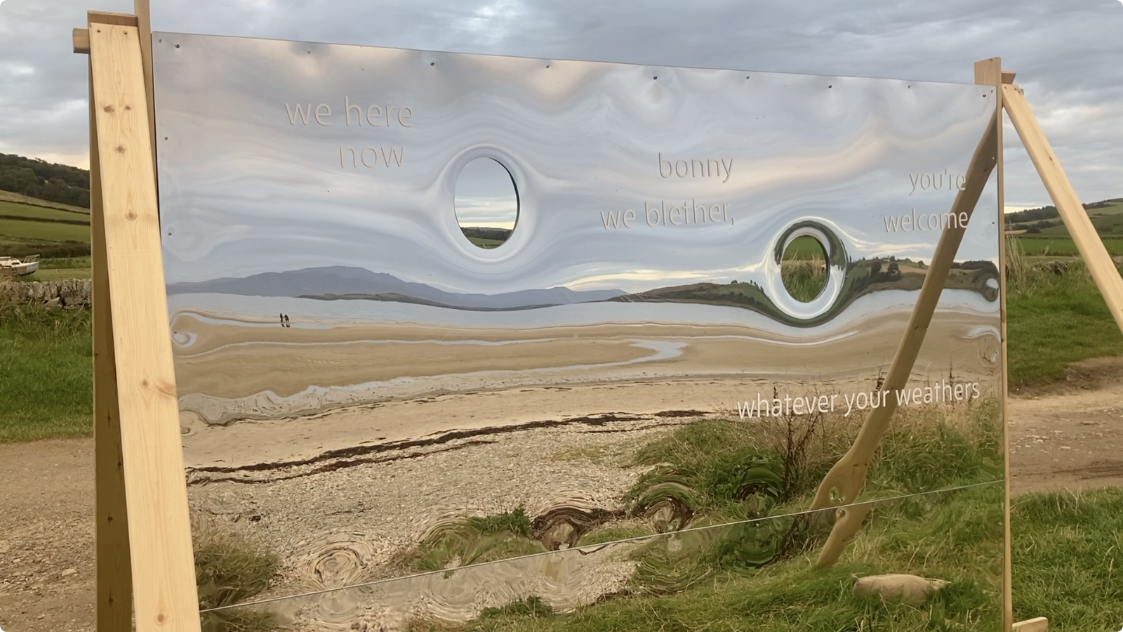 community artworks by artist luke winter for reflect project installed in rothesay